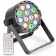 Projecteur PAR plat Led 12x1W RGB DMX autonome