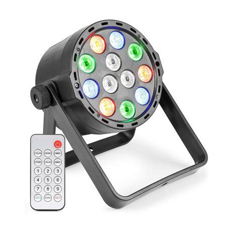 Projecteur PAR plat Led 12x1W RGB DMX autonome