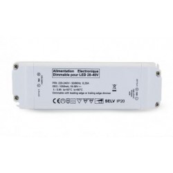 Driver led 20-40VDC 40W dimmable, coupure de phase