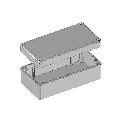 Boîter 158x82x54.9mm, couvercle transparent