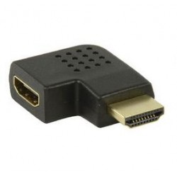 Adaptateur HDMI femelle vers HDMI mâle coudé à gauche