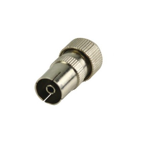 Fiche coaxial télévision femelle 9.52mm métallique