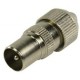 Fiche coaxial télévision mâle 9.52mm métallique