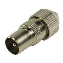 Fiche coaxial télévision mâle 9.52mm métallique