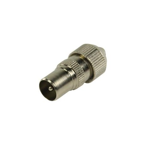 Fiche coaxial télévision mâle 9.52mm métallique