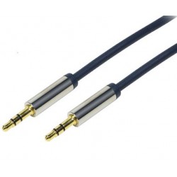 Cordon audio jack stéréo 3.5mm mâle 1.5m