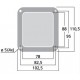 Cuvette encastrable pour 1 fiche, en acier