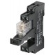 Relais 12Vdc 2RT avec support rail din