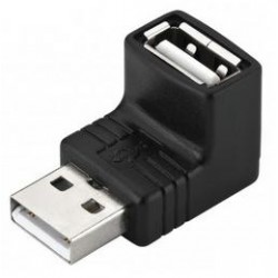 Adaptateur USB 2.0 coudé mâle/femelle