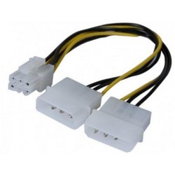 Cordon d'alimentation Molex vers PCI-E 6 pins