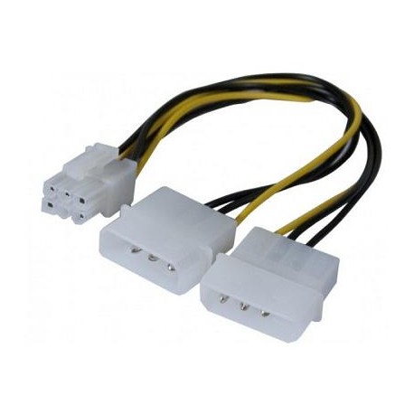 Cordon d'alimentation Molex vers PCI-E 6 pins