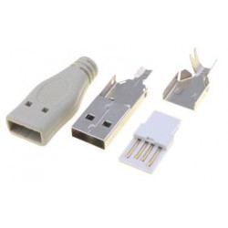 Fiche USB type A mâle à souder