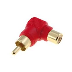 Adaptateur RCA mâle/femelle coudé