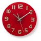 Horloge murale 30cm rouge