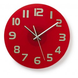 Horloge murale 30cm rouge