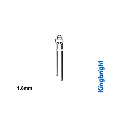 Led 1.8mm standard Rouge diffusant