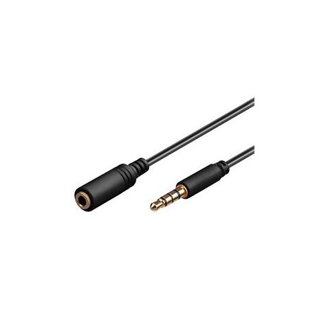 Rallonge audio jack stéréo + micro 3.5mm 3m mâle