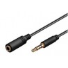 Rallonge audio jack stéréo + micro 3.5mm 3m mâle