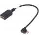 Cordon OTG Usb A femelle vers Micro Usb mâle coudé 0.15m