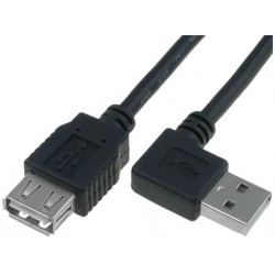 Rallonge coudée USB 2.0 A, mâle femelle 1.8m