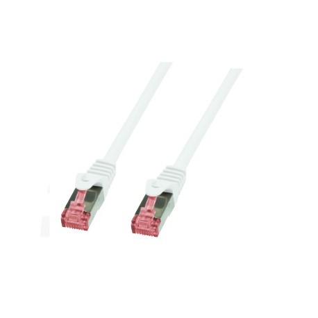 Cordon RJ45 1m Cat6 blindé F/FTP blanc