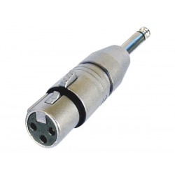 Adaptateur Neutrik XLR femelle vers jack 6.35 mono