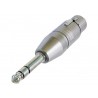 Adaptateur Neutrik XLR 3 points femelle vers jack 6.35 stéréo