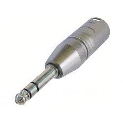 Adaptateur Neutrik XLR 3 points mâle vers jack 6.35 stéréo