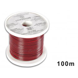 Câble haut-parleur, alimentation 2 x 0.5 mm² rouge/noir