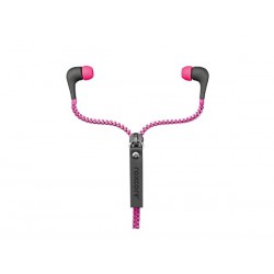 Ecouteur intra auriculaire Roxcore Zippers rose